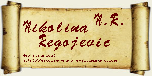 Nikolina Regojević vizit kartica